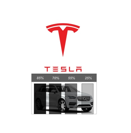 F�rdigskuren Avtagbar Solfilm - TESLA S 3 X Y